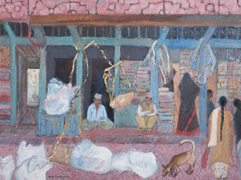 Weighing the rice, Bhaktapur 60x80cm